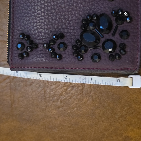 Kate Spade Dark Purple Wristlet with Black Embellishments - Picture 8 of 9